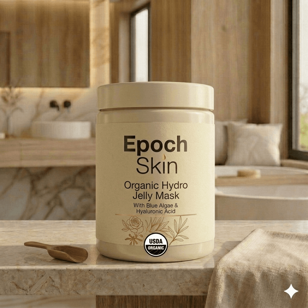 Epoch Skin Organic Calm & Hydrate Hydro Jelly Mask - jar with centella asiatica and colloidal oatmeal for soothing, hydrating jelly mask