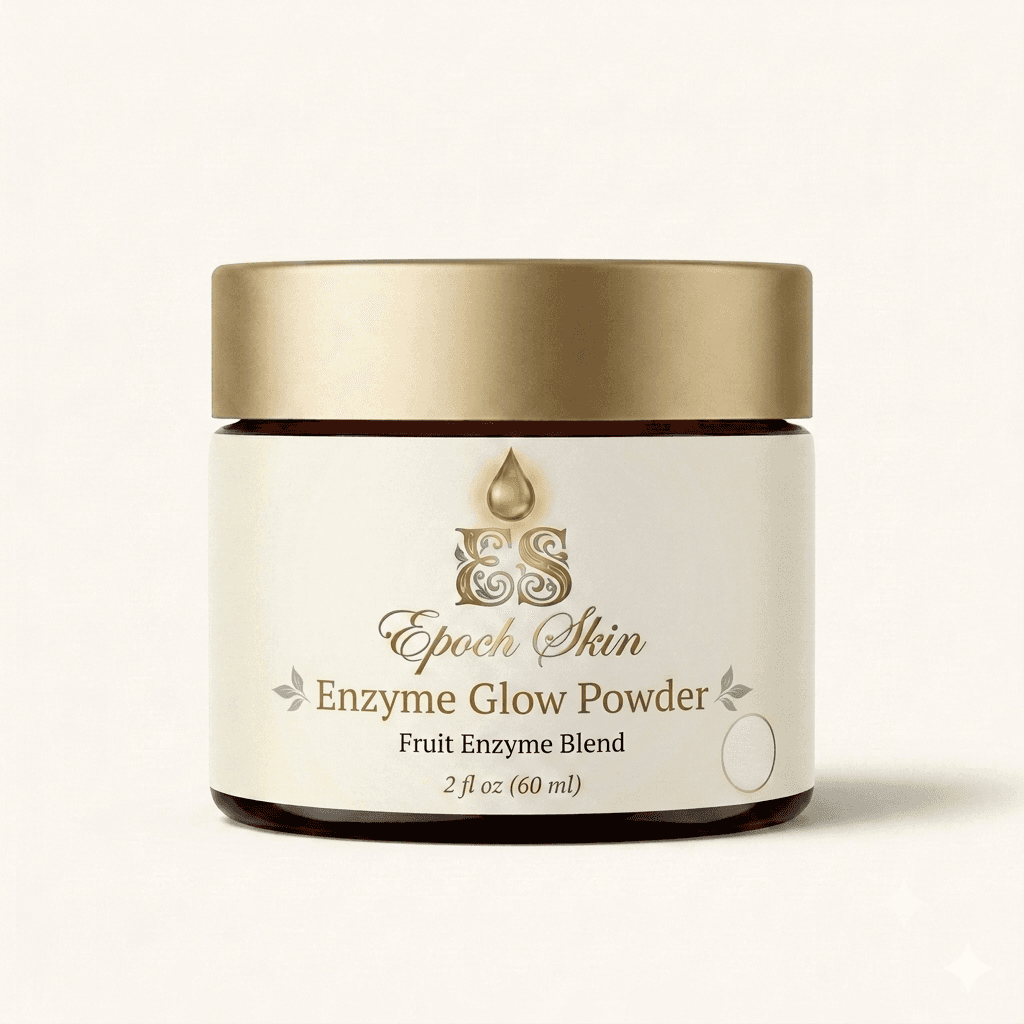 Epoch Skin Organic Pineapple Papaya Enzyme Glow Powder - 4oz jar with pineapple bromelain and papaya papain for enzyme exfoliation